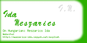 ida meszarics business card